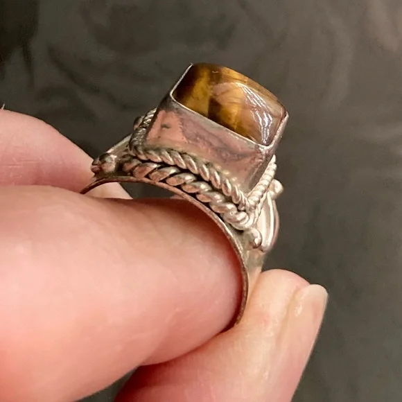 TIGER’S EYE RING - Picture 3 of 4